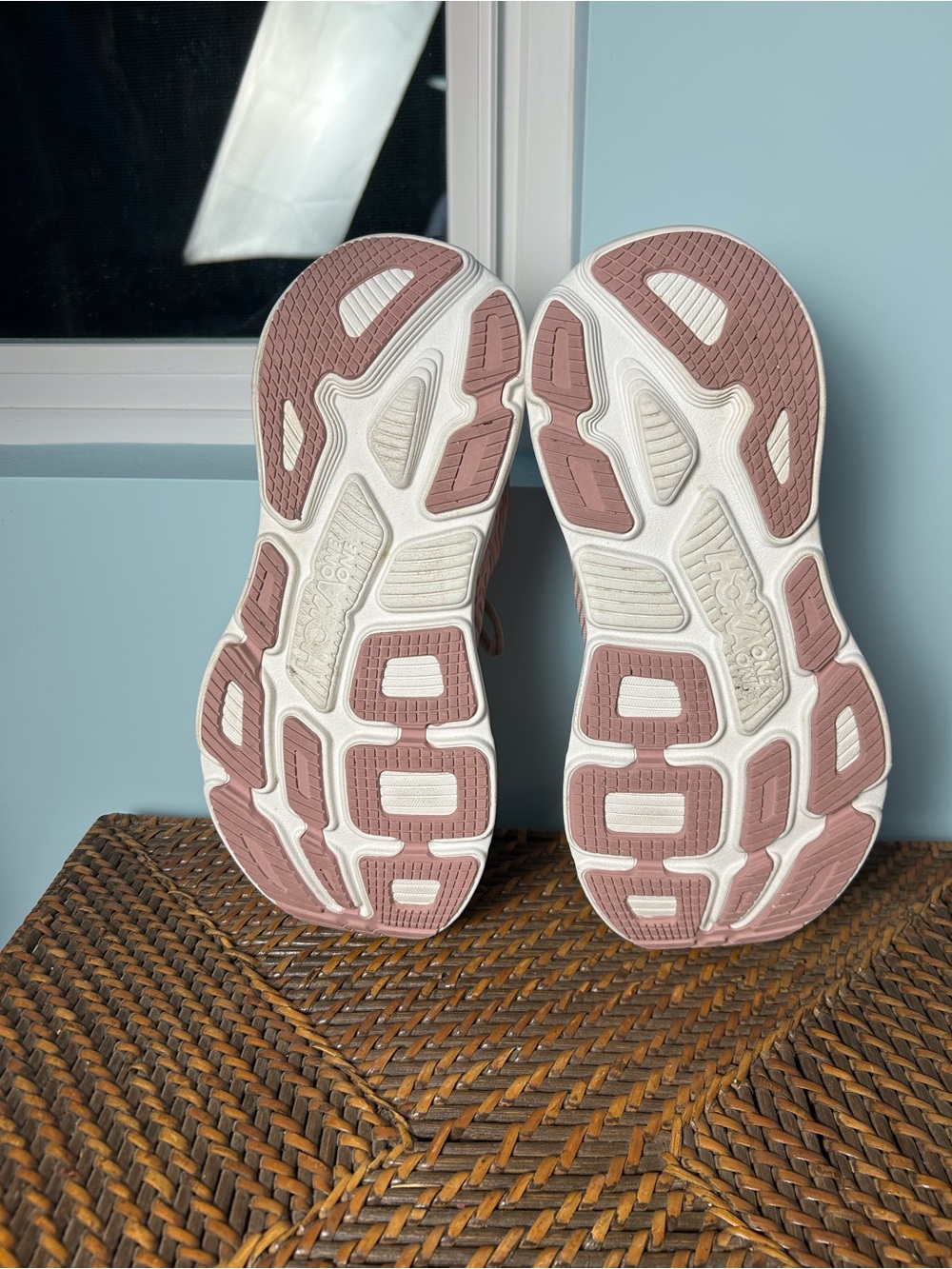 Hoka One Bondi 7 Shoes Blush Pink Women’s 9.5 Wide Athletic Running Active Wear - Picture 7 of 9